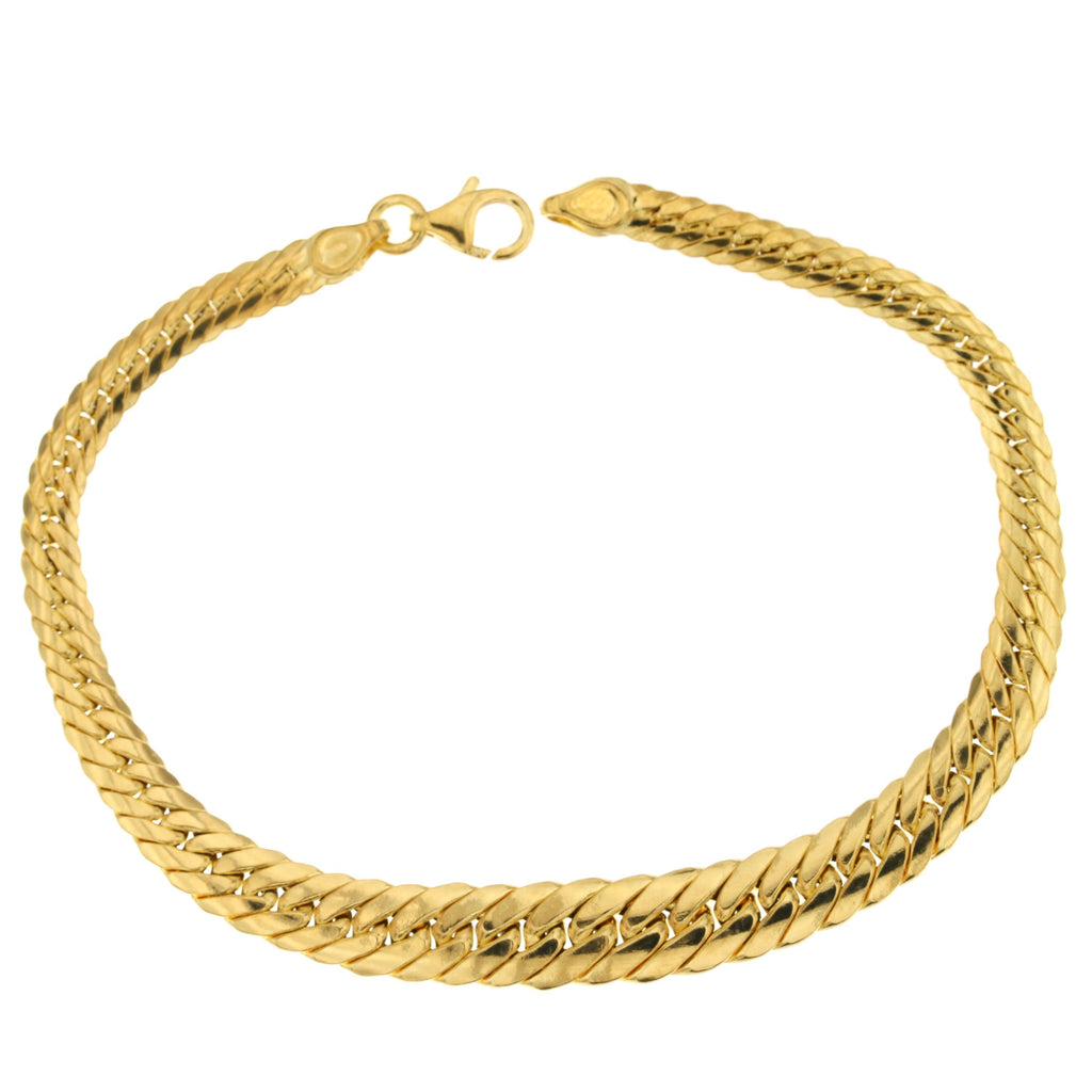 Bracciale spiga scalare oro giallo 18kt 7,5mm 19cm