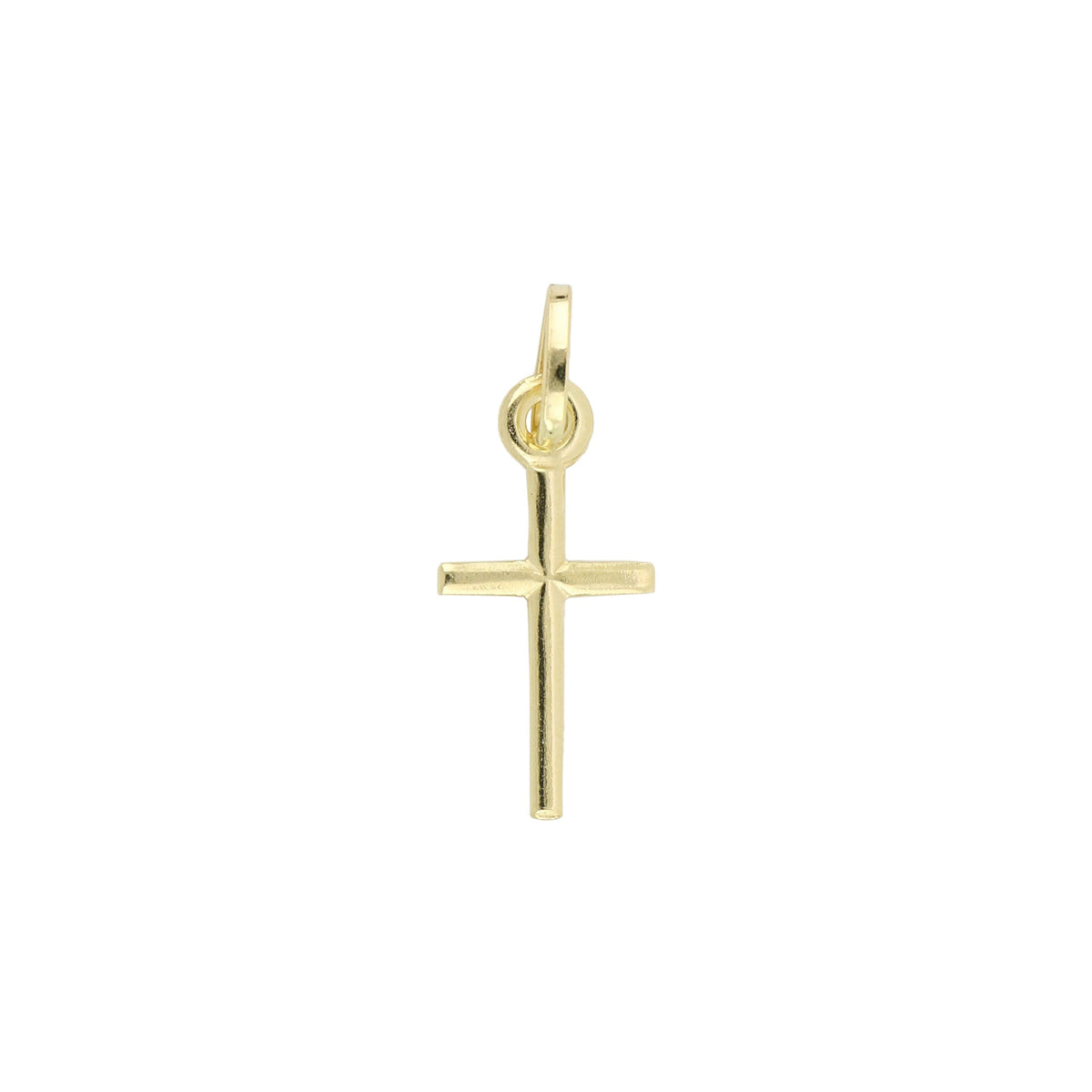 Croce piena oro giallo 18kt 1x1,5cm