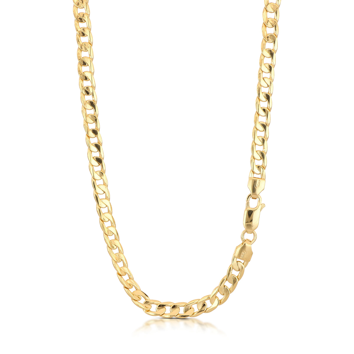 Catena grumetta piatta vuota oro giallo 18kt 5mm 60cm