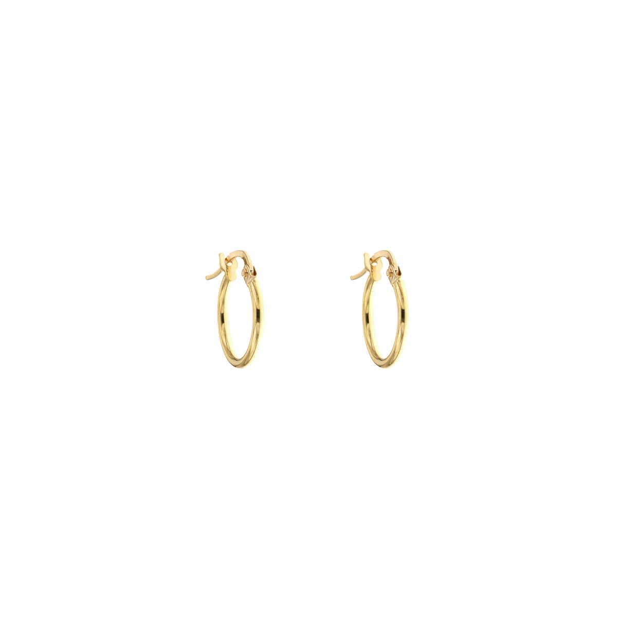 Orecchini a cerchio canna tonda 1,5mm oro giallo 18kt Ø 1cm