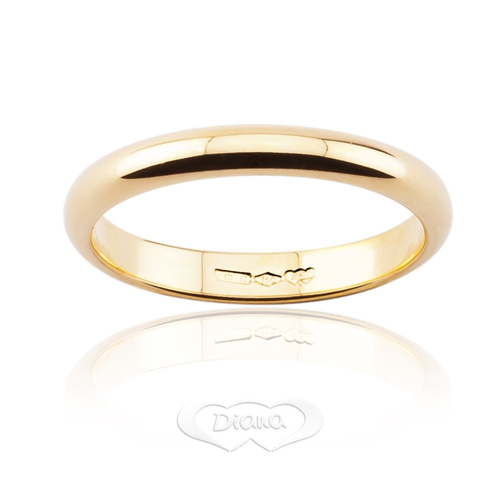 Fede classica F4N Ø 3,3mm in oro giallo 18kt