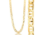 Catena traversino vuota oro giallo 18kt 5,3mm