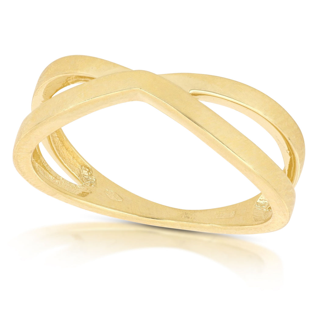 Anello intrecciato oro giallo 18kt