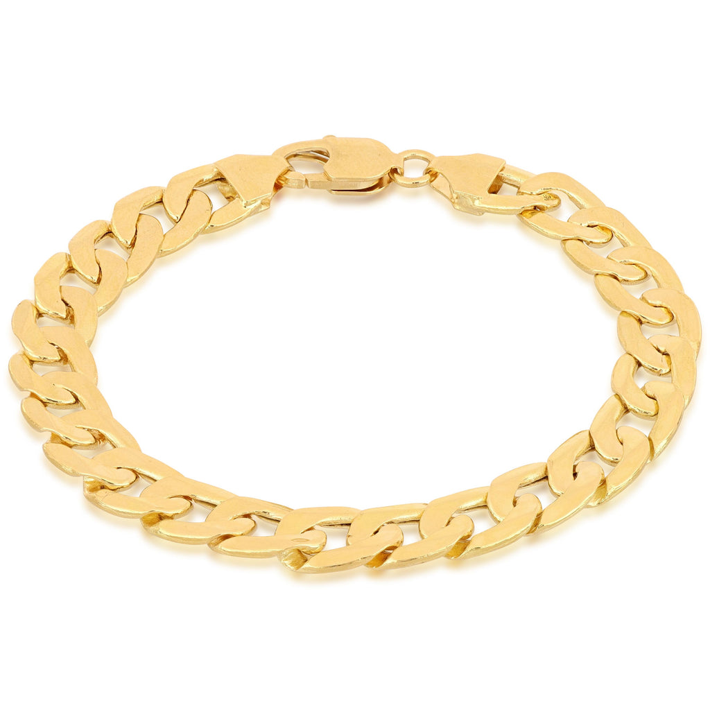 Pulsera cubana hueca en oro amarillo 18k – 5,7 mm, 20 cm