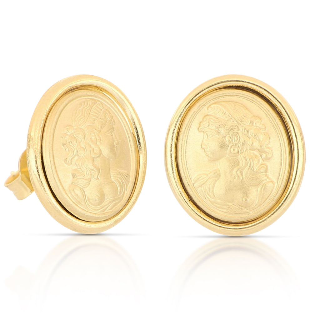 Orecchini Dea oro giallo 18kt 1,3x1,5cm