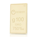 Lingottino oro giallo 18kt 100g