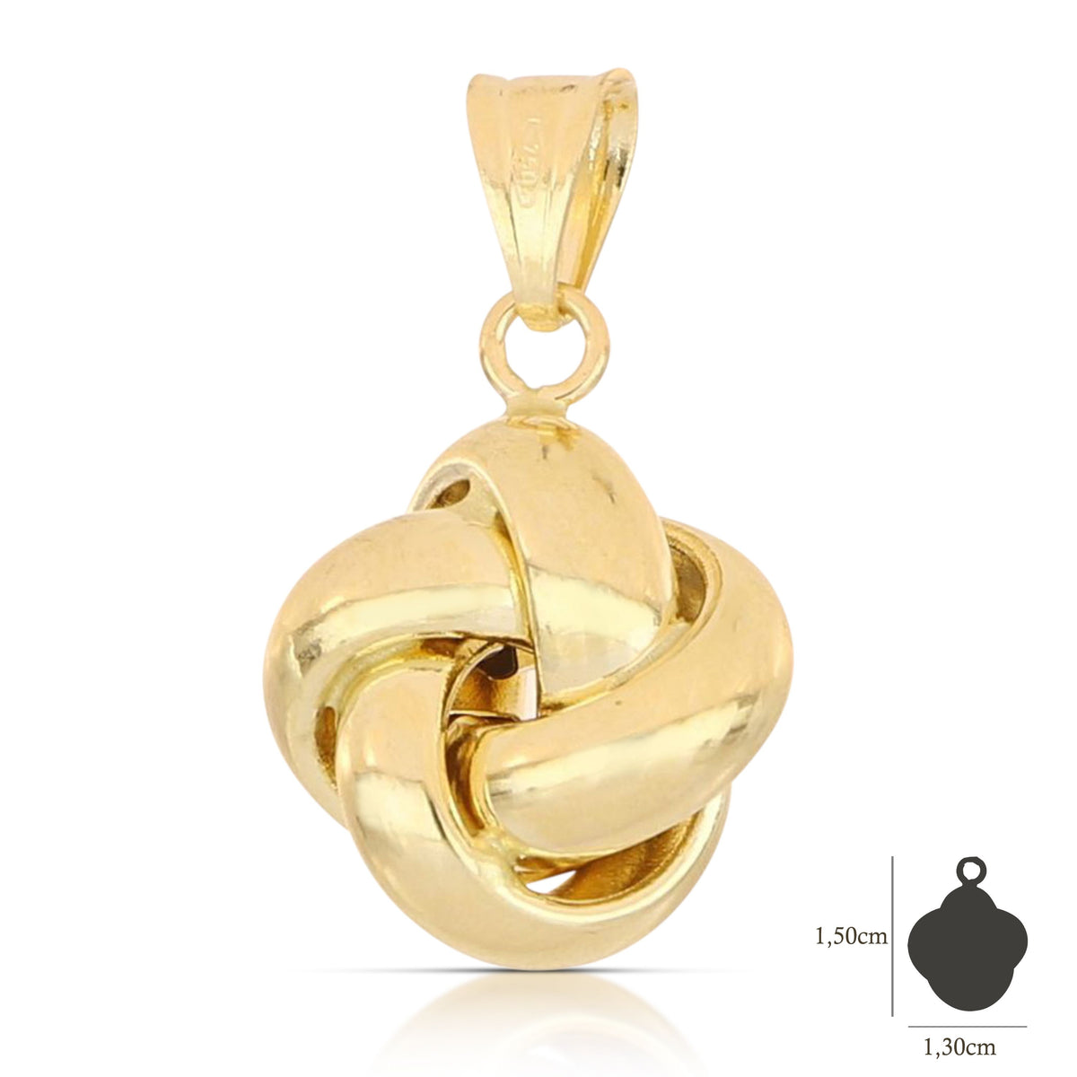 Colgante nudo en oro amarillo 18k – 1,3x1,5 cm