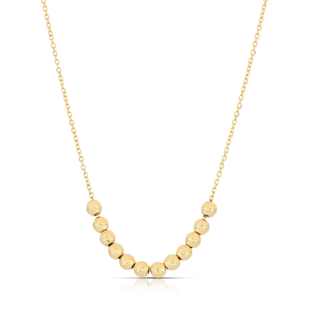 Girocollo sfere martellate Mille Luci oro giallo 18kt 40-45cm
