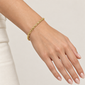 Bracciale cobra oro giallo 18kt 4mm 19cm indossato