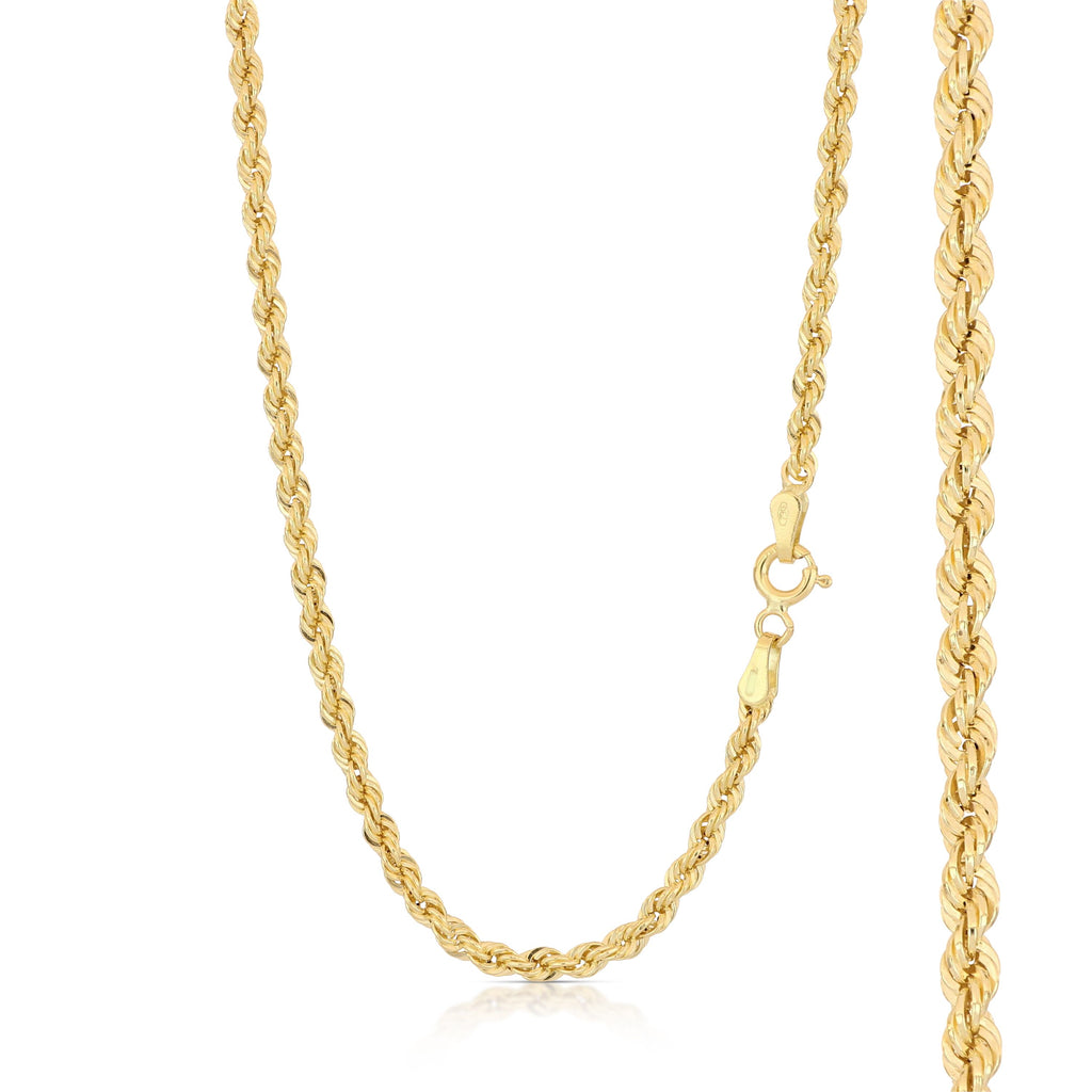 Girocollo fune vuoto oro giallo 18kt 2,6mm 40cm