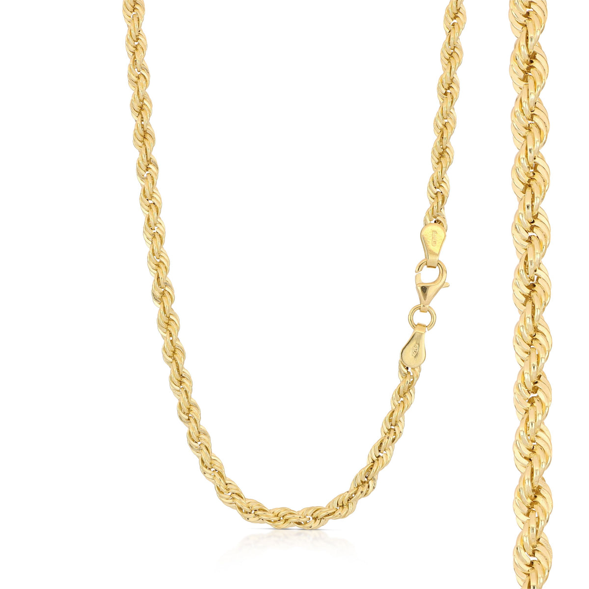Girocollo fune vuoto oro giallo 18kt 3,2mm 40cm