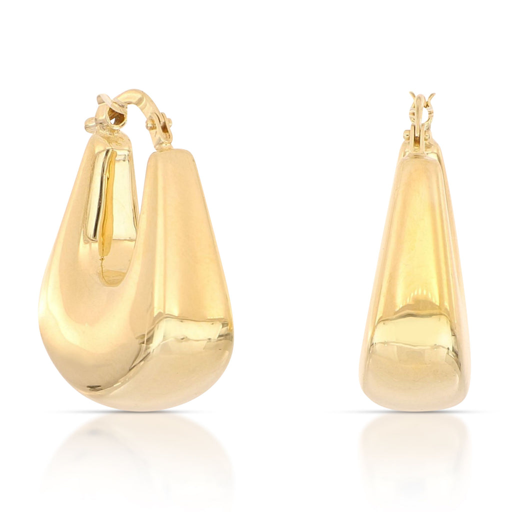 Orecchini fantasia elettroformati oro giallo 18kt 0,65x1,2cm