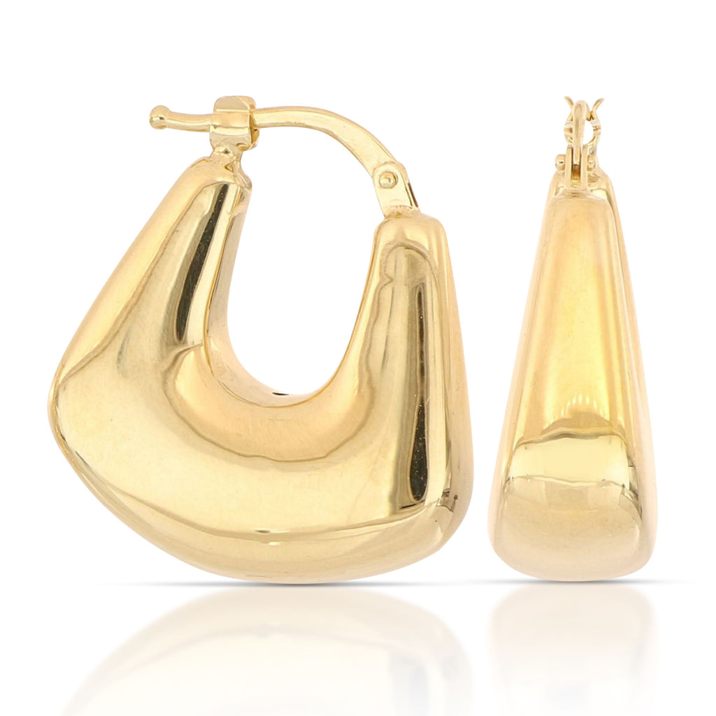 Orecchini fantasia elettroformati oro giallo 18kt 0,65x1,2cm