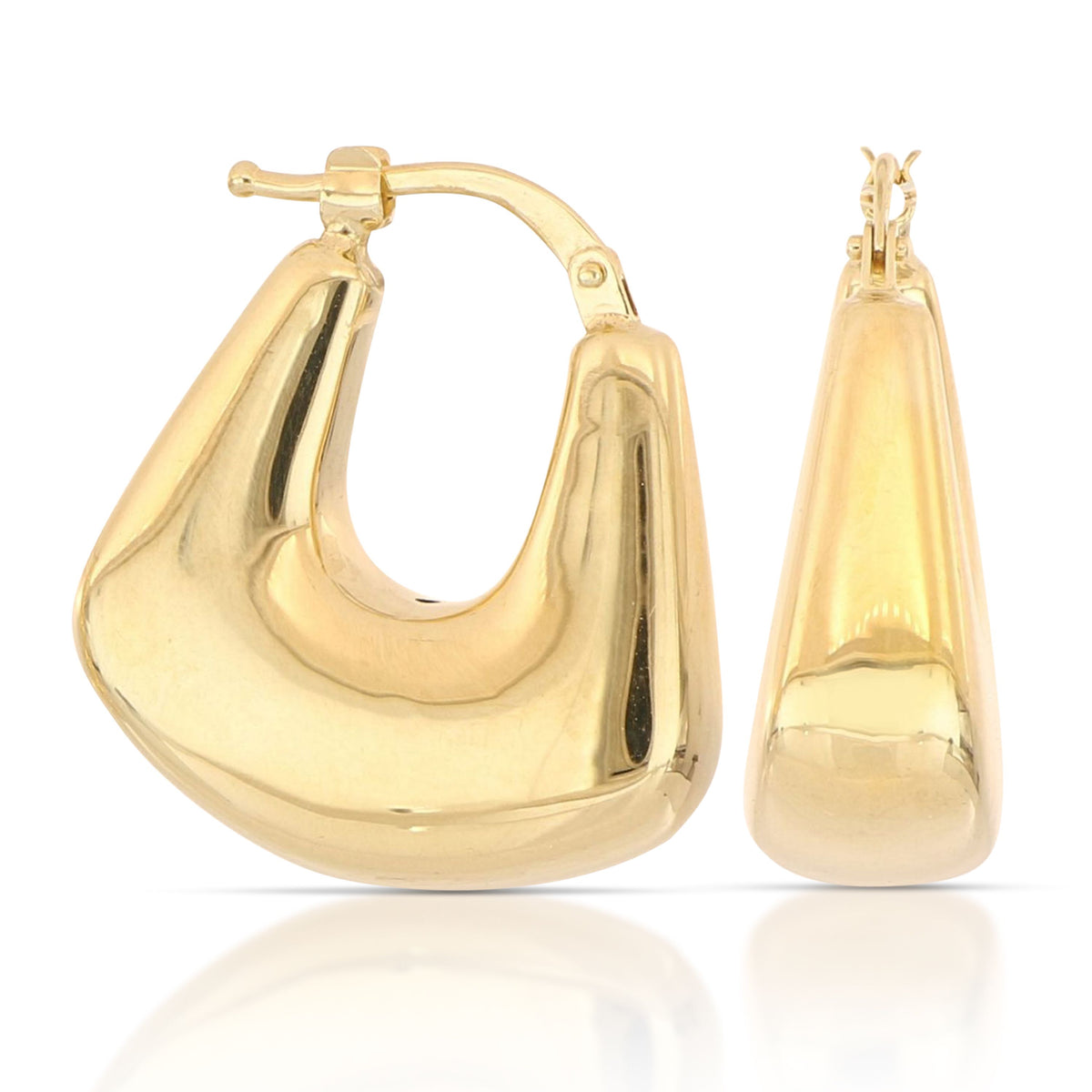 Orecchini fantasia elettroformati oro giallo 18kt 0,65x1,2cm