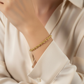 Bracciale fune oro giallo 18kt 3,2mm 19cm indossato