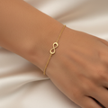 Bracciale infinito oro giallo 18kt 5mm 17-19cm indossato