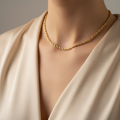 Girocollo fune oro giallo 18kt 3,2mm 40cm indossato