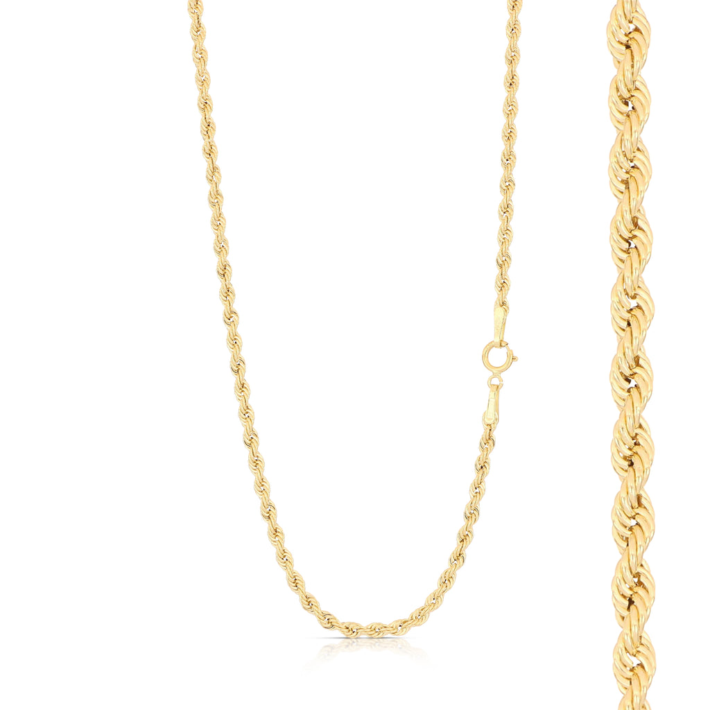 Girocollo fune laser oro giallo 18kt 2mm 60cm