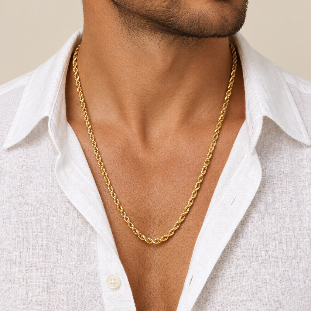 Girocollo fune oro giallo 18kt 4,3mm 60cm