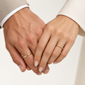 Coppia con fedi classiche F3N Ø 3mm in oro giallo 18kt