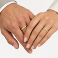 Coppia con fedi classiche F5L Ø 4,5mm in oro giallo 18kt