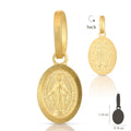 Medaglia Madonna Miracolosa coniata mis. 2 oro giallo 18kt 0,7x1,1cm
